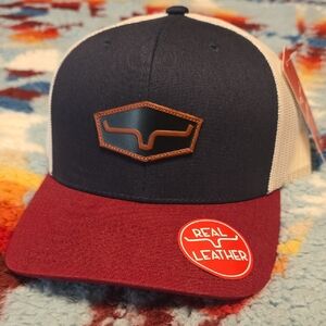 Kimes Ranch Two-Tone Cap with Leather Patch